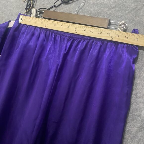 Victorias Secret Gold Label Satin Pajama Set Sz M Purple Crest‎ Lounge Luxury - Picture 11 of 13